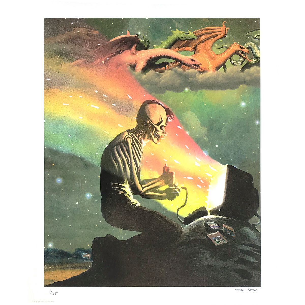 Moon Patrol &quot;Atari Nights&quot; - Archival Print, Limited Edition of 35 - 14 x 17&quot;