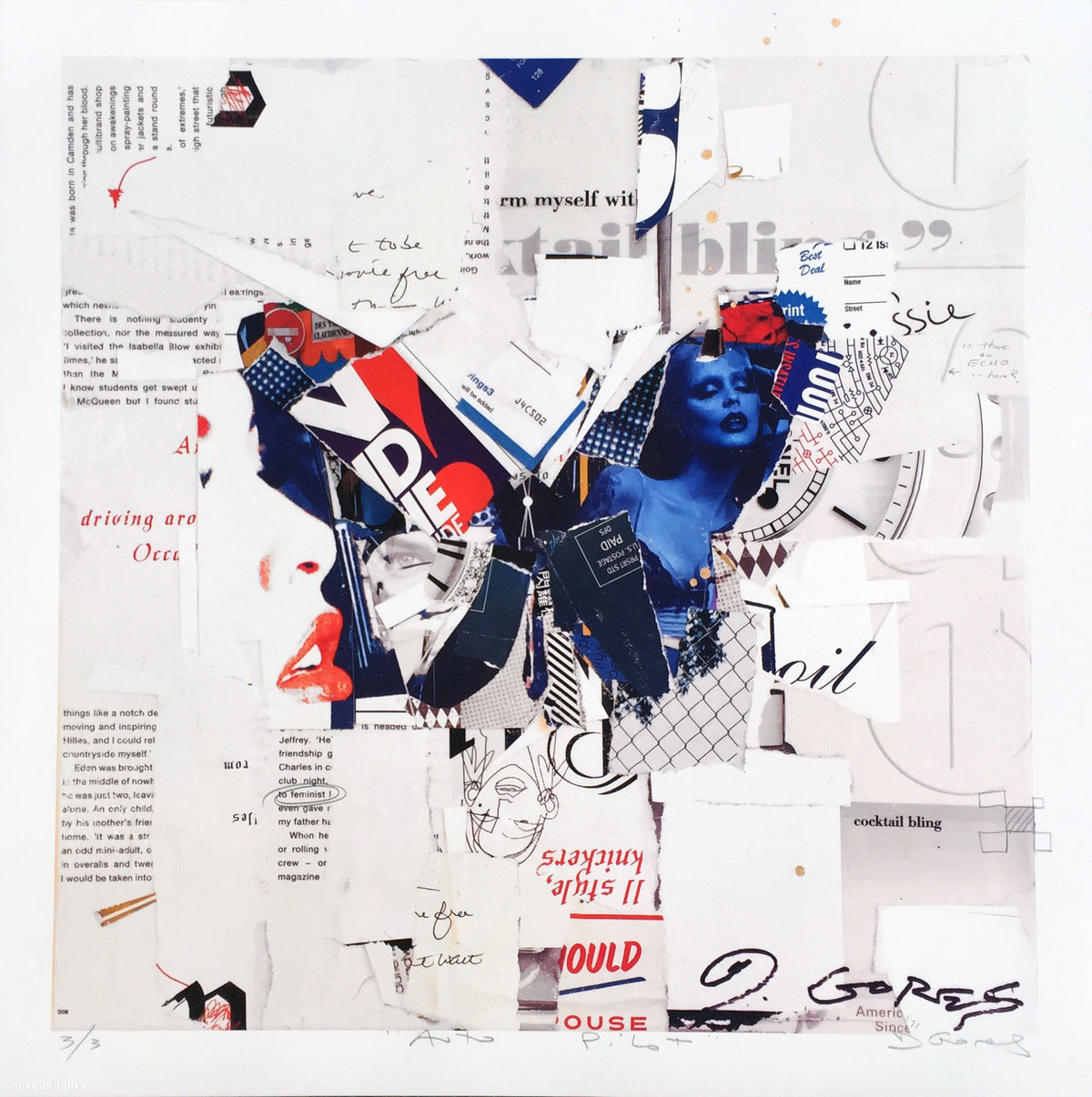 Derek Gores &quot;Auto Pilot&quot; - Hand-Embellished Unique Print, #3/3