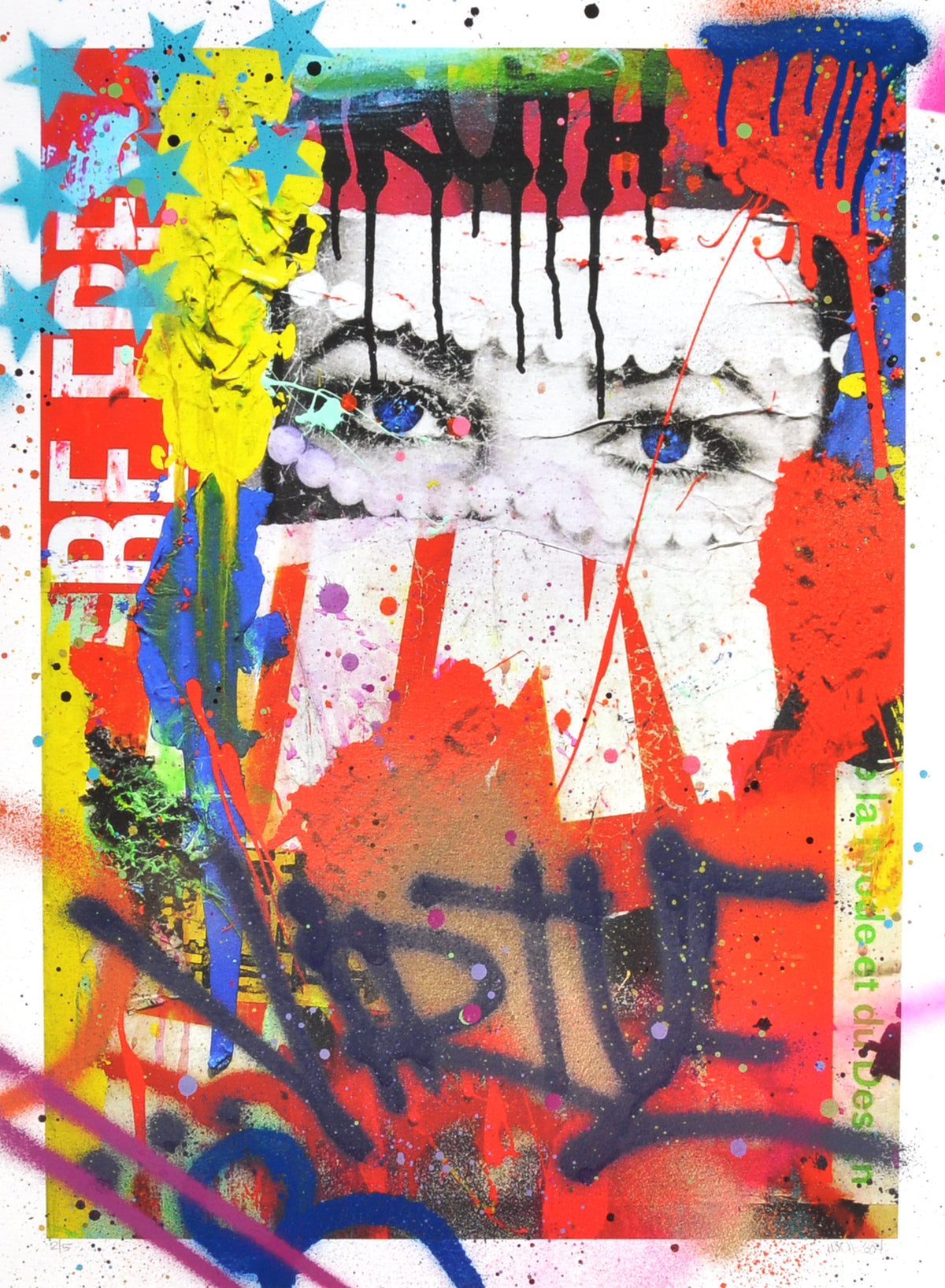 Indie 184 &quot;Opal IV&quot; - Hand-Embellished Edition of 5 - 18 x 24&quot;