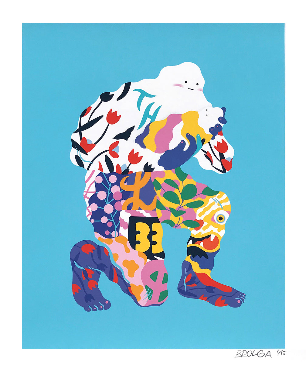 Brolga &quot;Bangkok Crouching Man&quot; - Archival Print, Limited Edition of 15 - 14 x 17&quot;