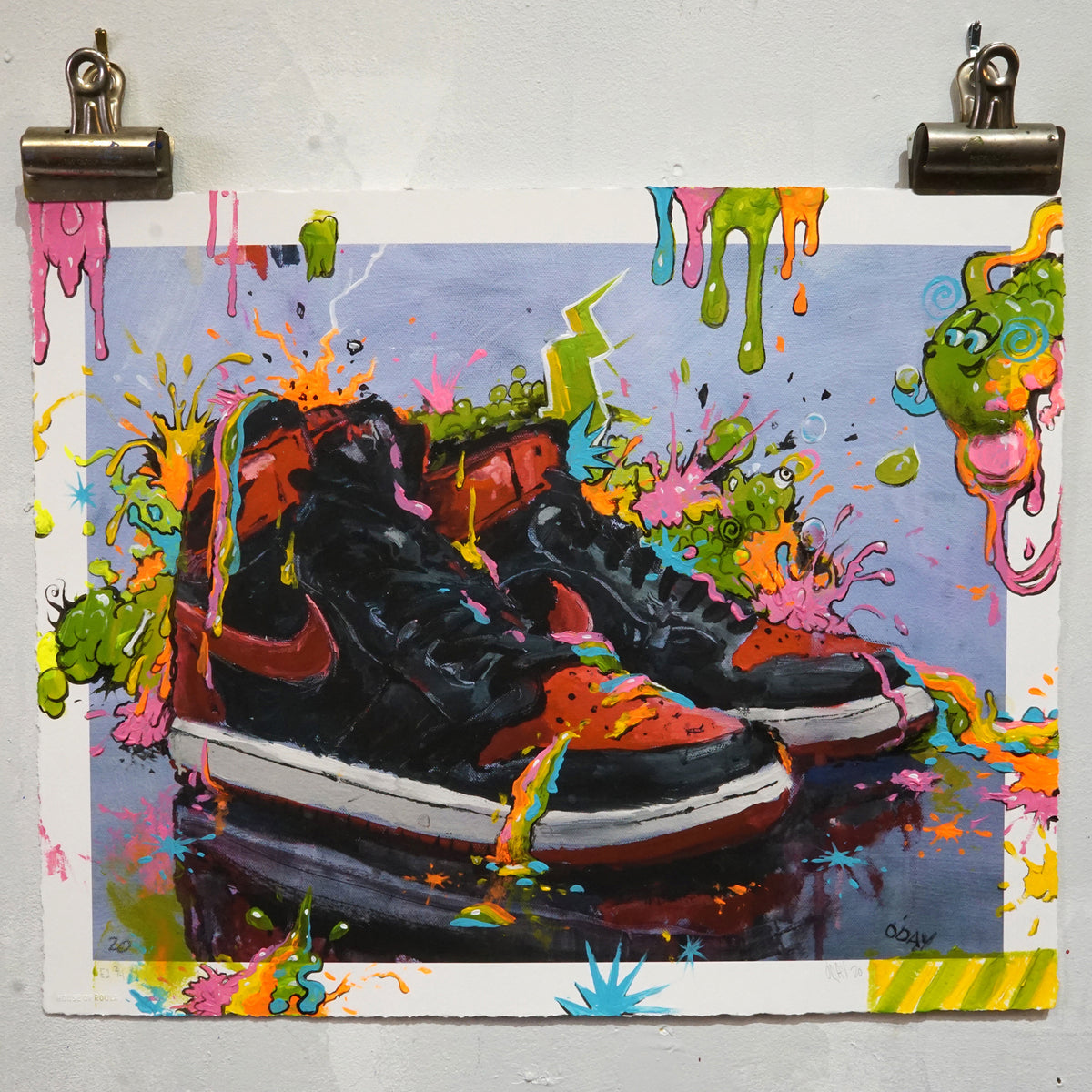 Adam J. O&#39;Day &quot;Banned: Hype&quot; - Unique Hand-Painted Print - 16 x 20&quot;