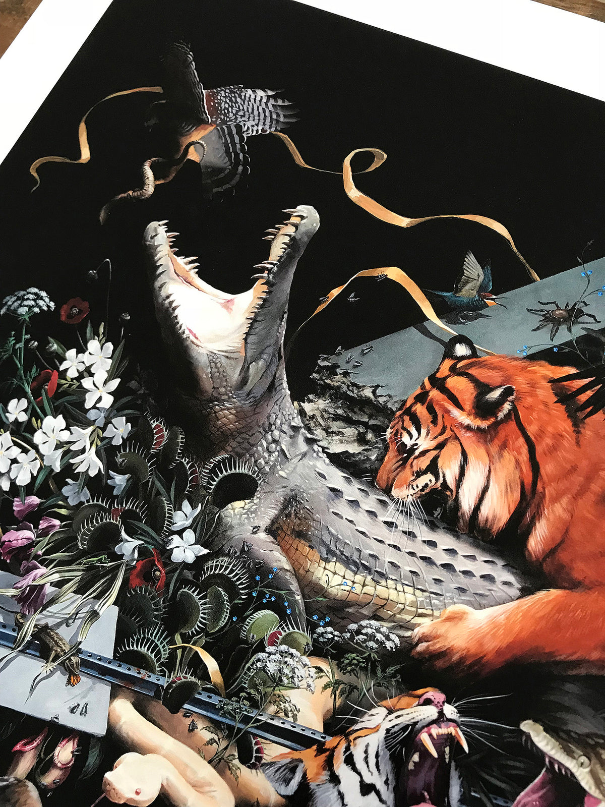 Jake Messing &quot;Beasts and Beauty&quot; - Hand-Embellished Variant, #1/3 - 15 x 24&quot;