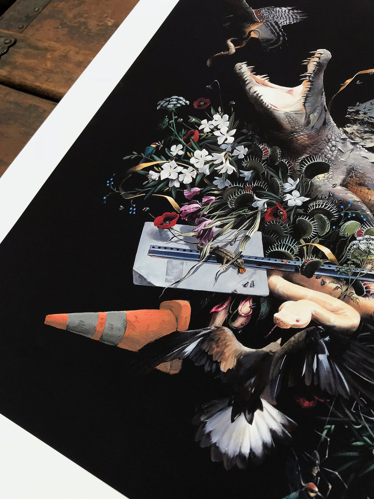 Jake Messing &quot;Beasts and Beauty&quot; - Hand-Embellished Variant, #3/3 - 15 x 24&quot;