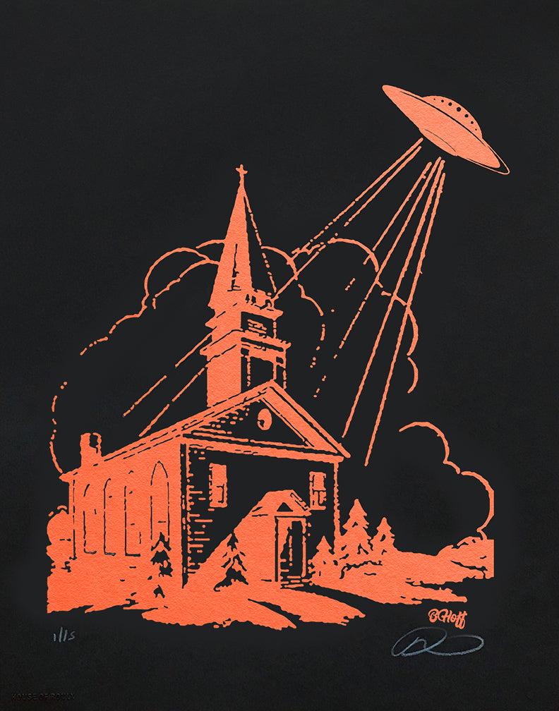 Brian J. Hoffman &quot;Believe&quot; - Speedball Nite Glow Screen Print, Limited Edition of 15 - 11 x 14&quot;
