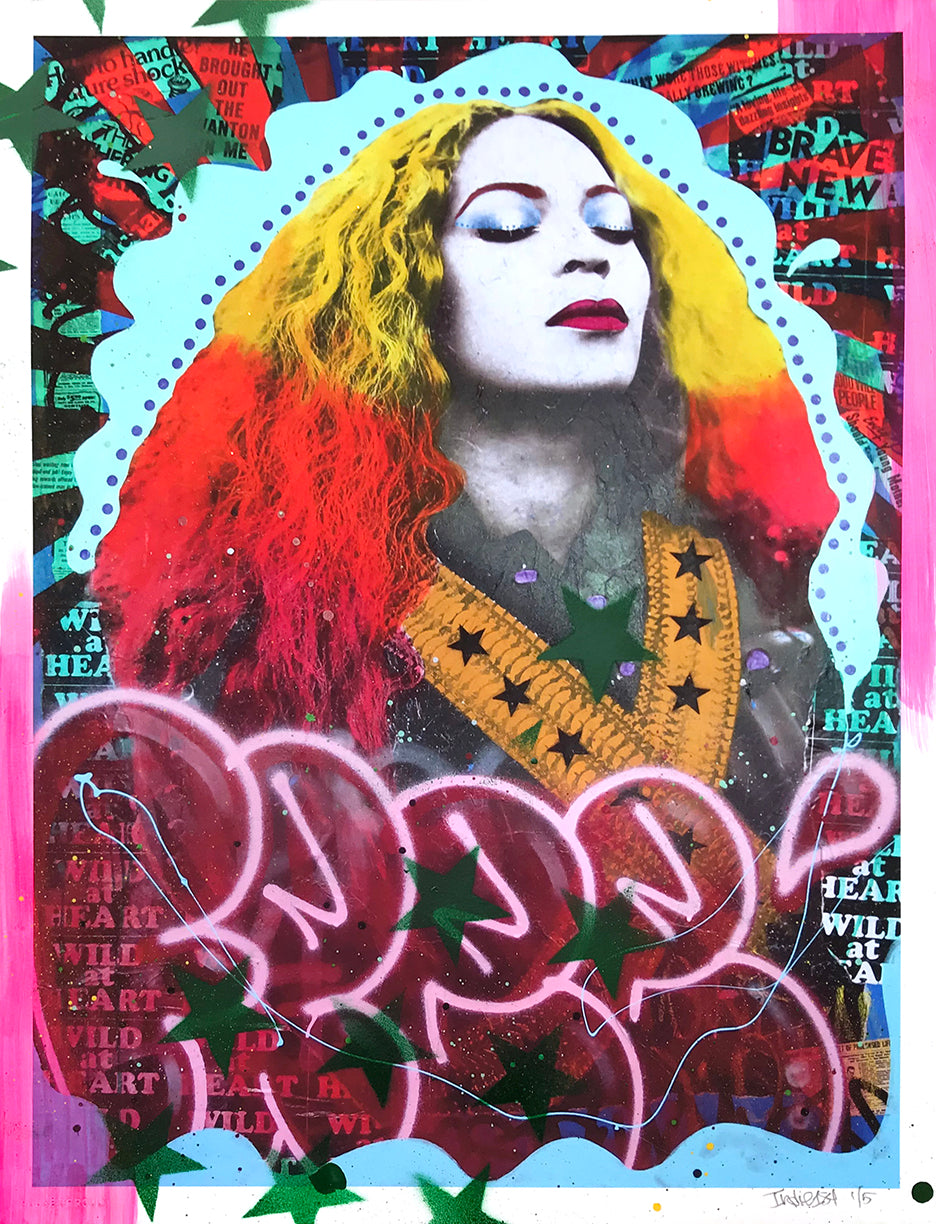 Indie 184 &quot;One Woman Army&quot; - Hand-Embellished Edition of 5 - 13 x 17&quot;