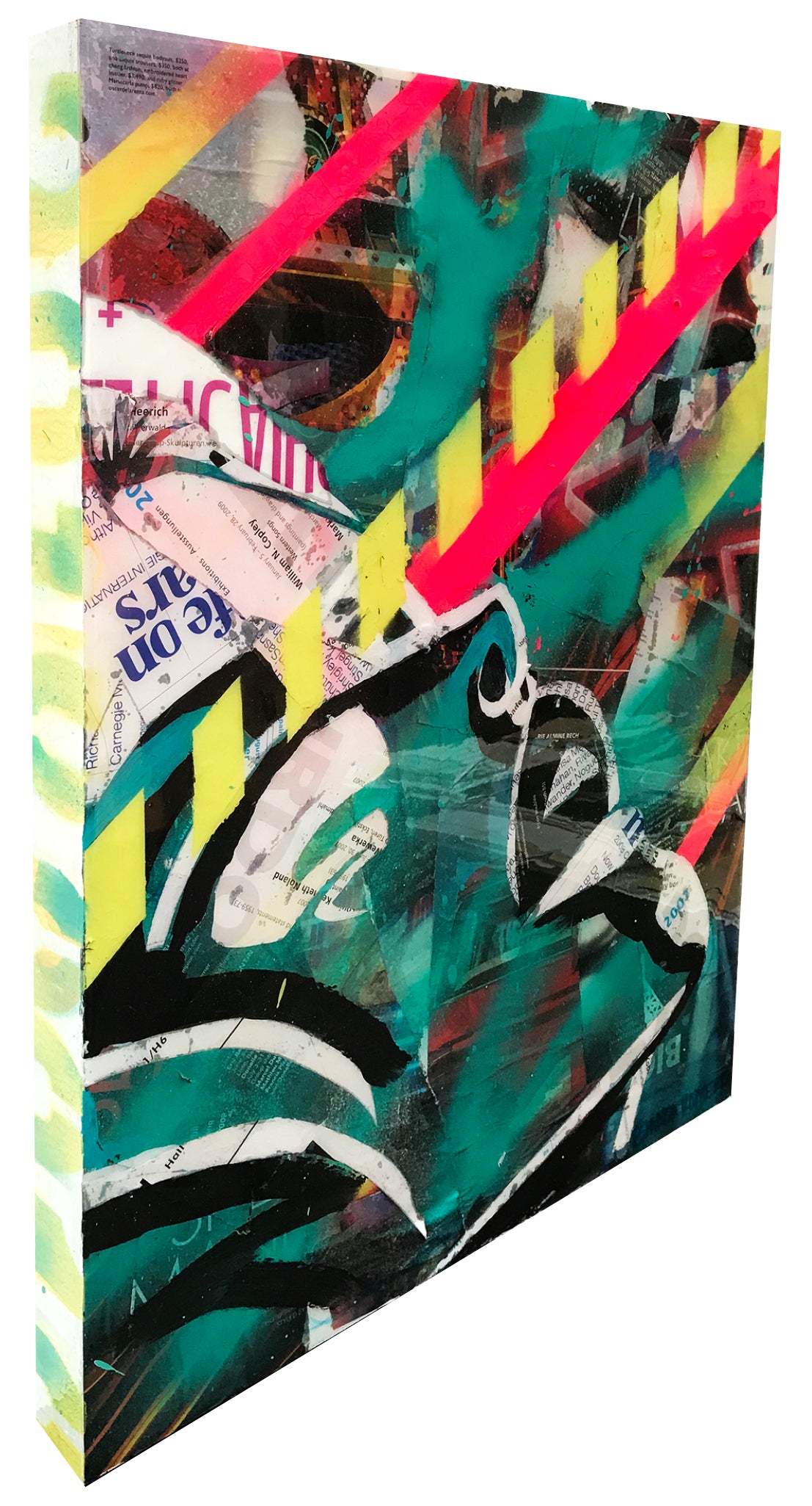 Bianca Romero &quot;Grace Jones Vibes&quot; - Original Mixed Media on Wood - 18 x 24&quot;