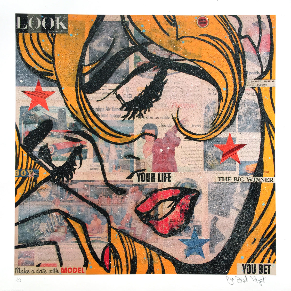 John Joseph Hanright &quot;The Big Winner&quot; - Diamond Dust Edition of 3 - 17 x 17&quot;