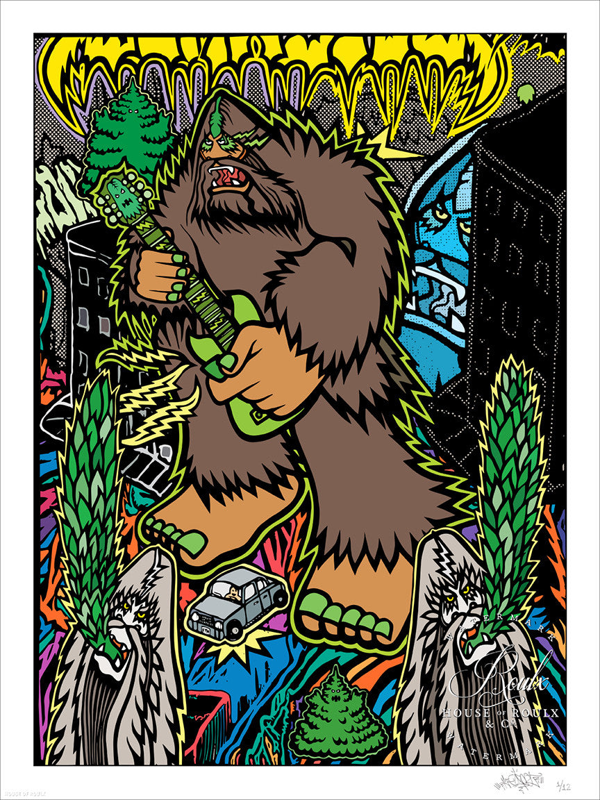 Bigfoot &quot;Guitarmageddon!&quot; - Limited Edition, Archival Print