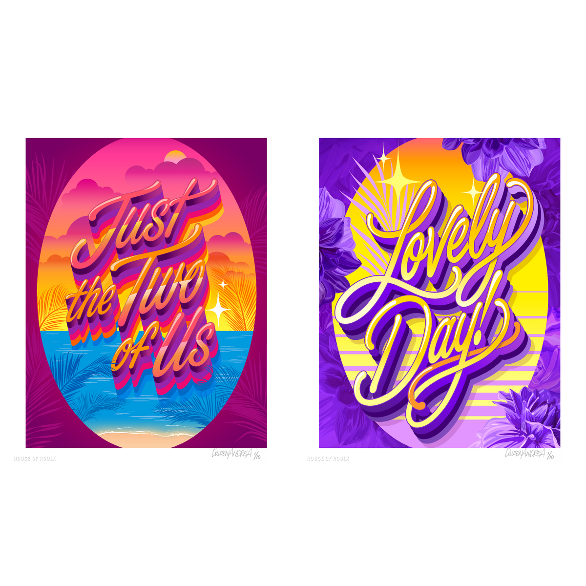 Queen Andrea &quot;Bill Withers Tribute&quot; 2 Print Set, Limited Edition of 10 - 8 x 10&quot; Each