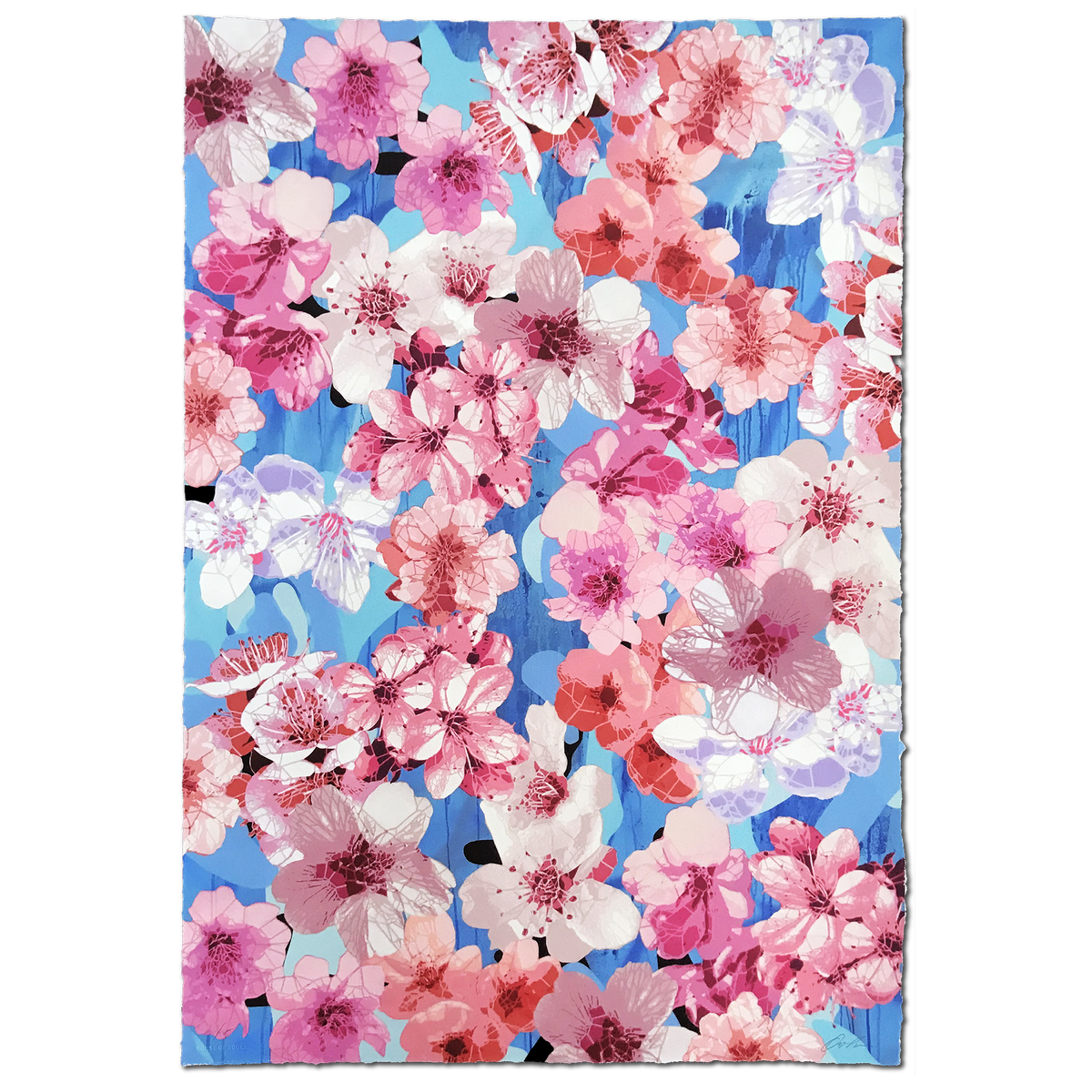 Campbell La Pun &quot;Sakura Manka&quot; - Hand-Embellished Edition of 5 - 17.5 x 25.5&quot;