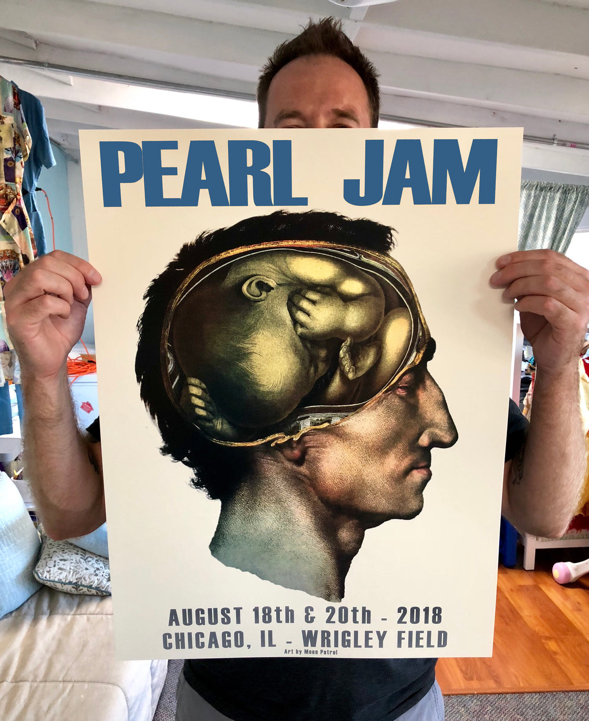 Moon Patrol &quot;Pearl Jam (Blue Variant)&quot; - 2 Color Screen Giclée Print, Artist Edition of 100 - 18 x 24&quot;