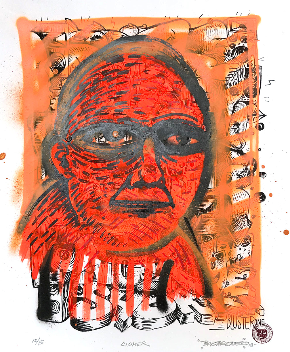 BlusterOne &quot;One Rhyme&quot; - Hand-Embellished Unique Print, #12/15 - 14 x 17&quot;