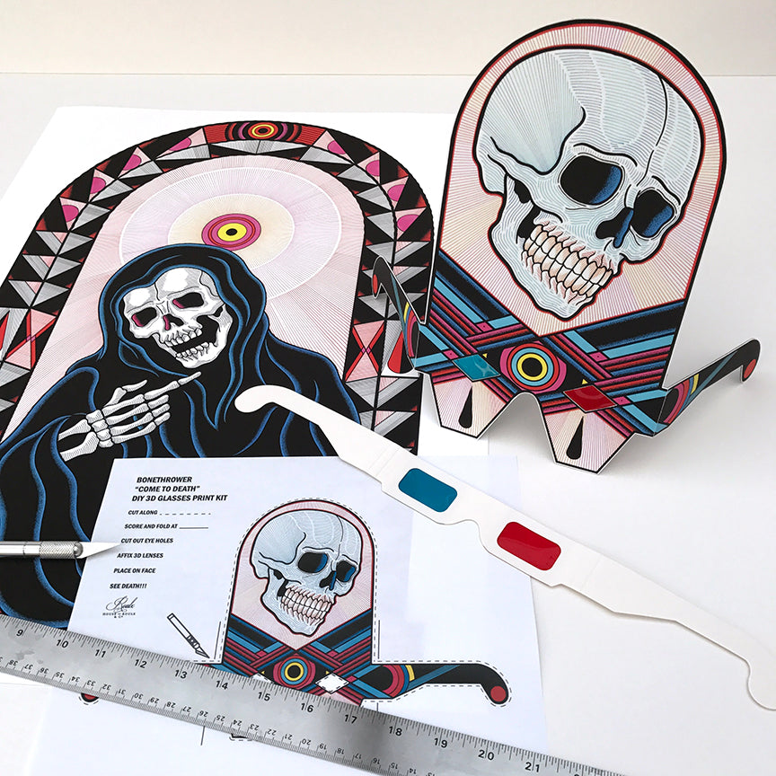 Bonethrower &quot;Come to Death&quot; - DIY 3D Glasses Print Bundle - 2 x 18 x 24&quot;