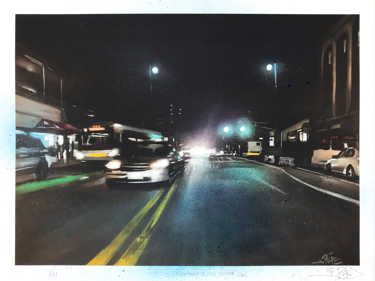 Percy Fortini-Wright &quot;September 28, 2018, 11:00pm&quot; - Hand-Embellished Variant, #3/3 - 18 x 24&quot;