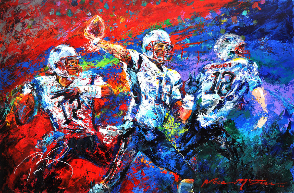 Tom Brady &quot;The Release&quot; (by Jace McTier) - Signed by Brady &amp; McTier, Original Painting - 24 x 36&quot;
