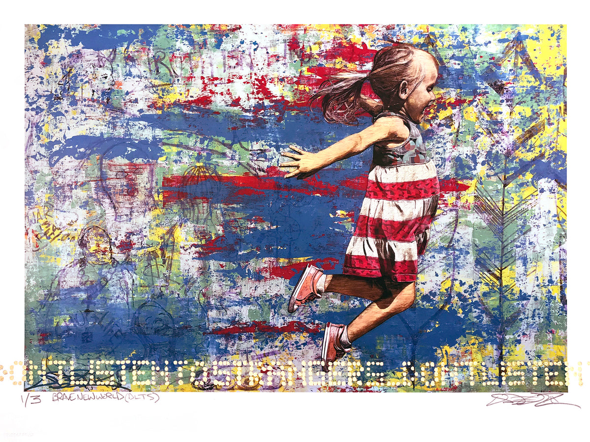 Wil Swink &quot;Brave New World&quot; - Hand-Embellished Variant, 1 of 3 - 18 x 24&quot;