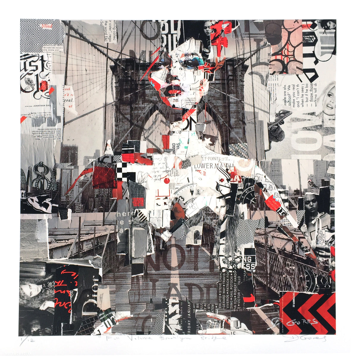 Derek Gores &quot;Full Volume Brooklyn Bridge&quot; - Limited Edition, Archival Print