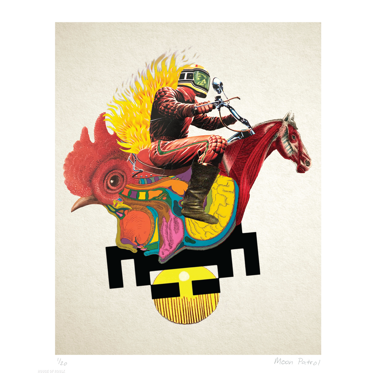 Moon Patrol  &quot;Bright Rider&quot; - Archival Print, Limited Edition of 20 - 14 x 17&quot;