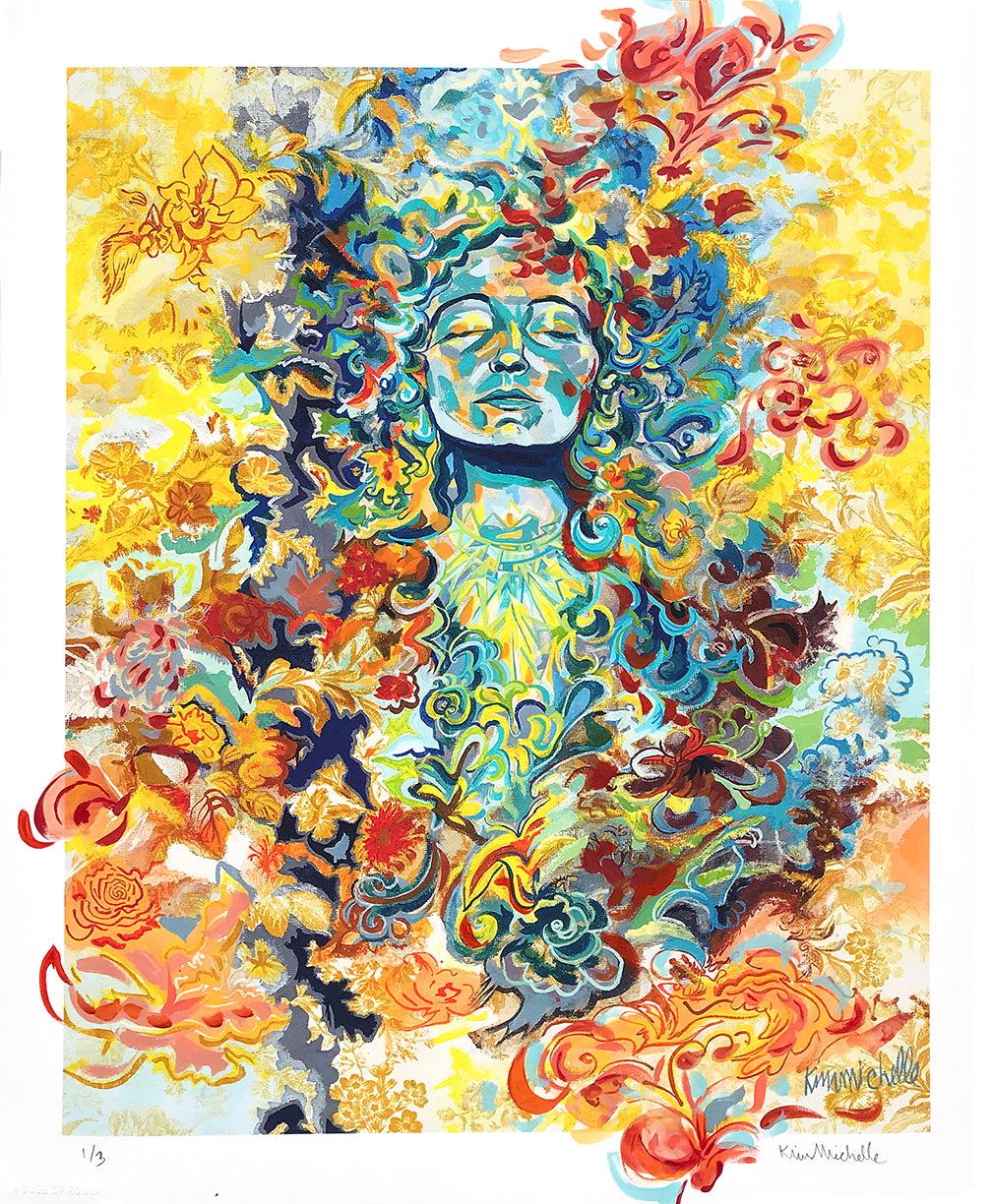 Kim Michelle &quot;Parvati Goddess of Love&quot; - Hand-Embellished Variant, 1 of 3 - 14 x 17&quot;