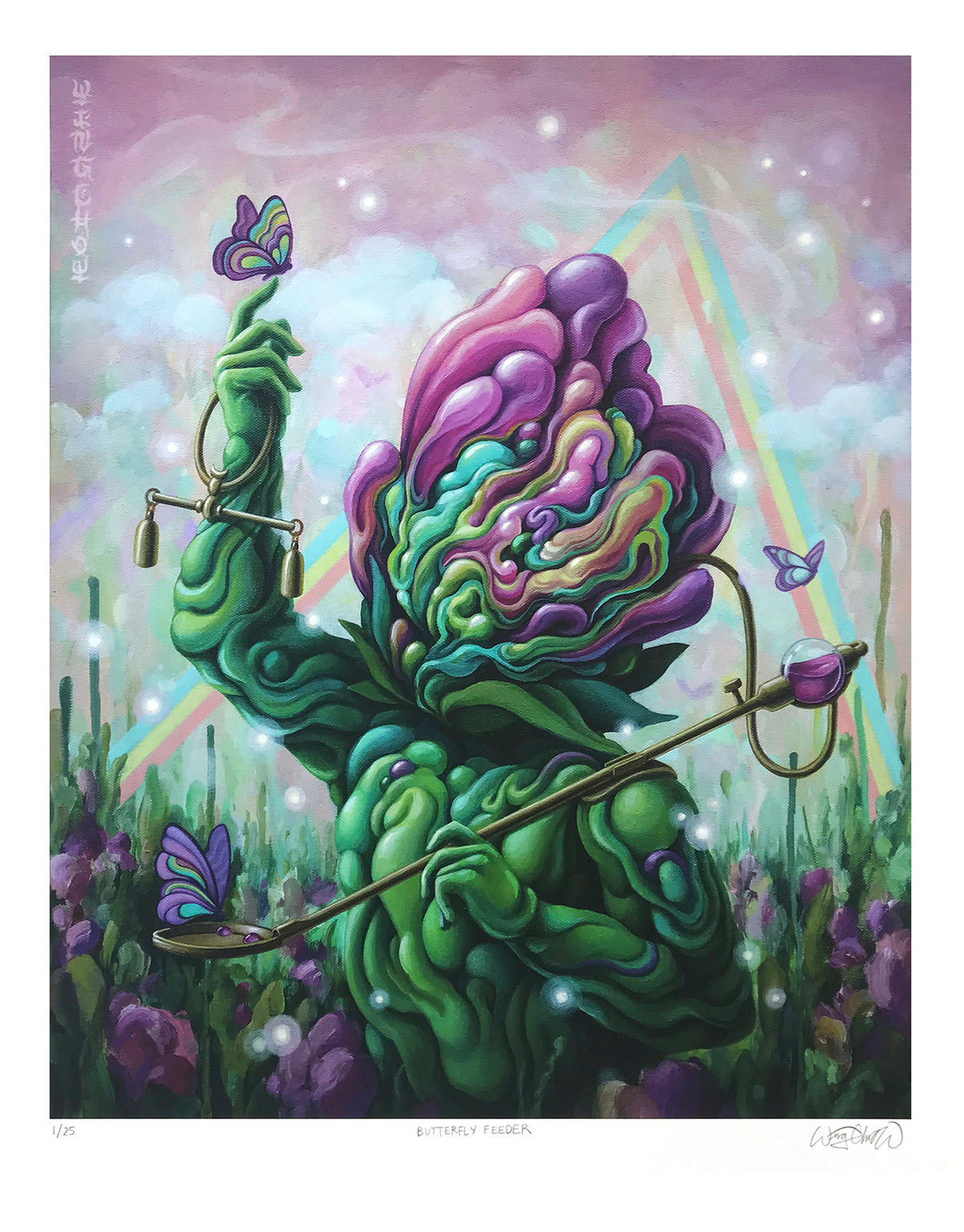 Wingchow &quot;Butterfly Feeder&quot; - Archival Print, Limited Edition of 25 - 18 x 23&quot;