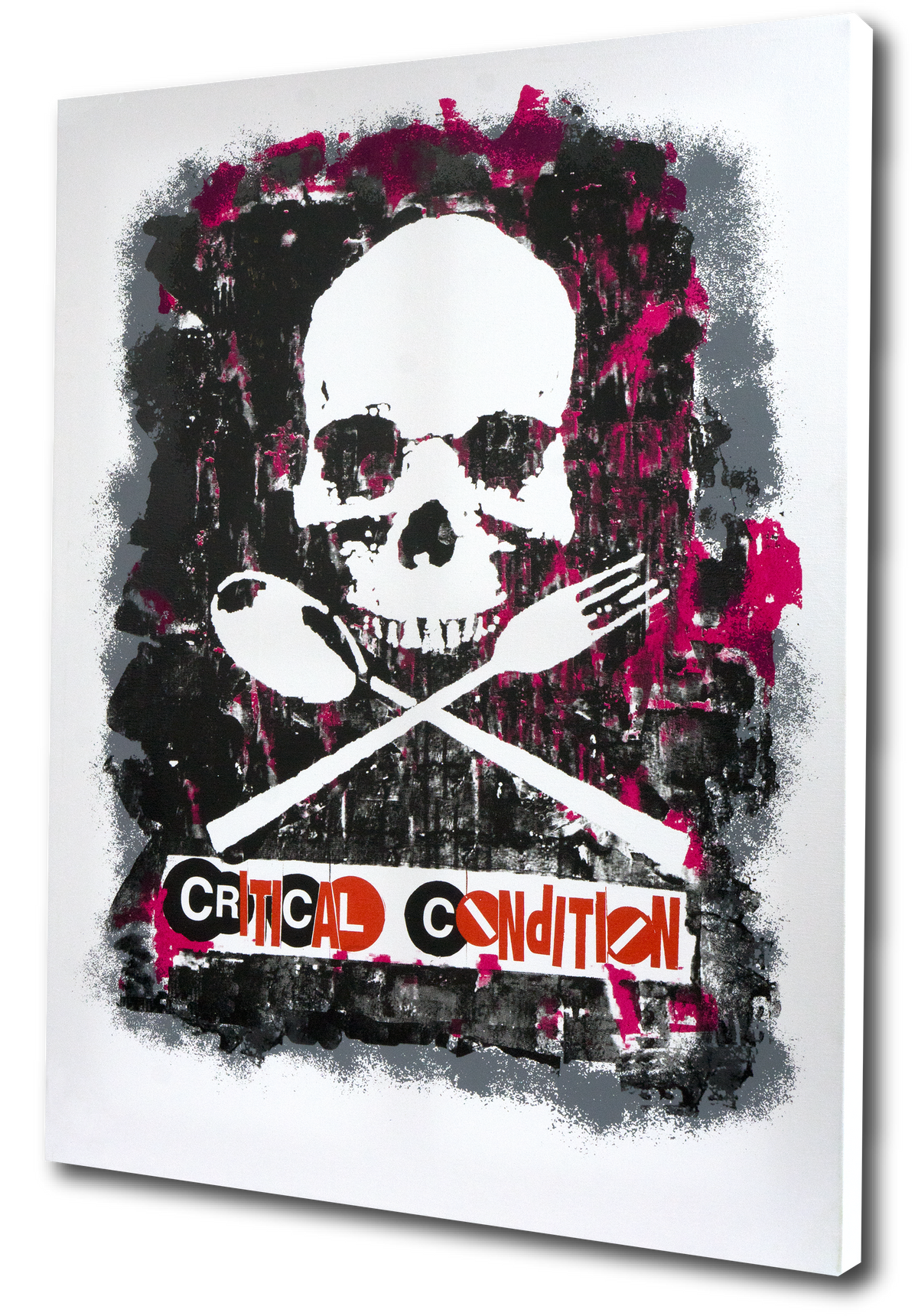 Al Diaz and Dave Navarro &quot;Critical Condition&quot; - 4 Color Screen Print On Canvas, 1 of 3 - 19 x 25&quot;