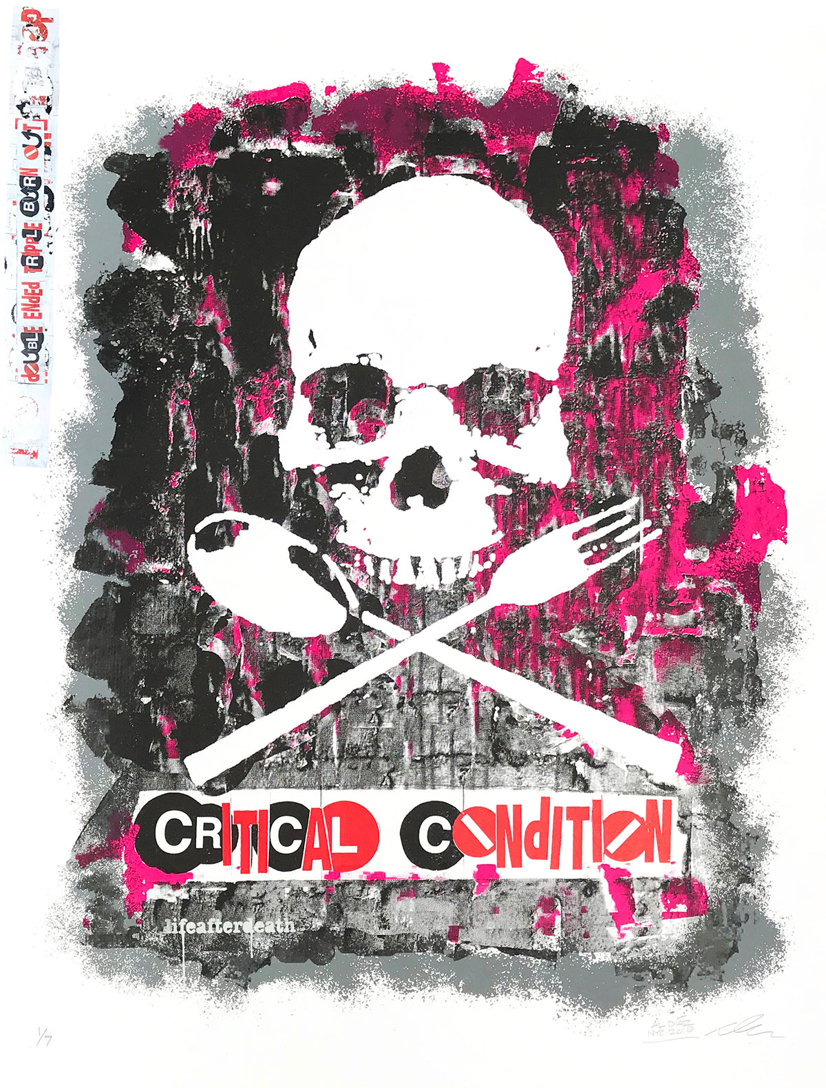 Al Diaz and Dave Navarro &quot;Critical Condition&quot; - Hand-Embellished 4 Color Screen Print, 1 of 7 - 19 x 25&quot;
