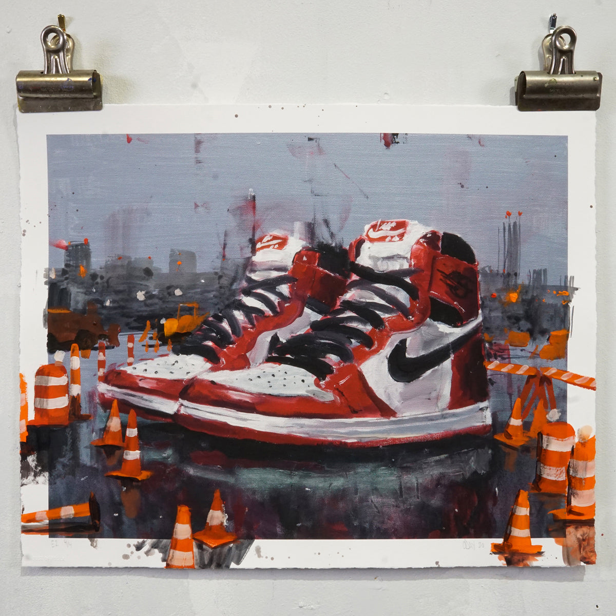 Adam J. O&#39;Day &quot;OG Chicago: Cones&quot; - Unique Hand-Painted Print - 16 x 20&quot;