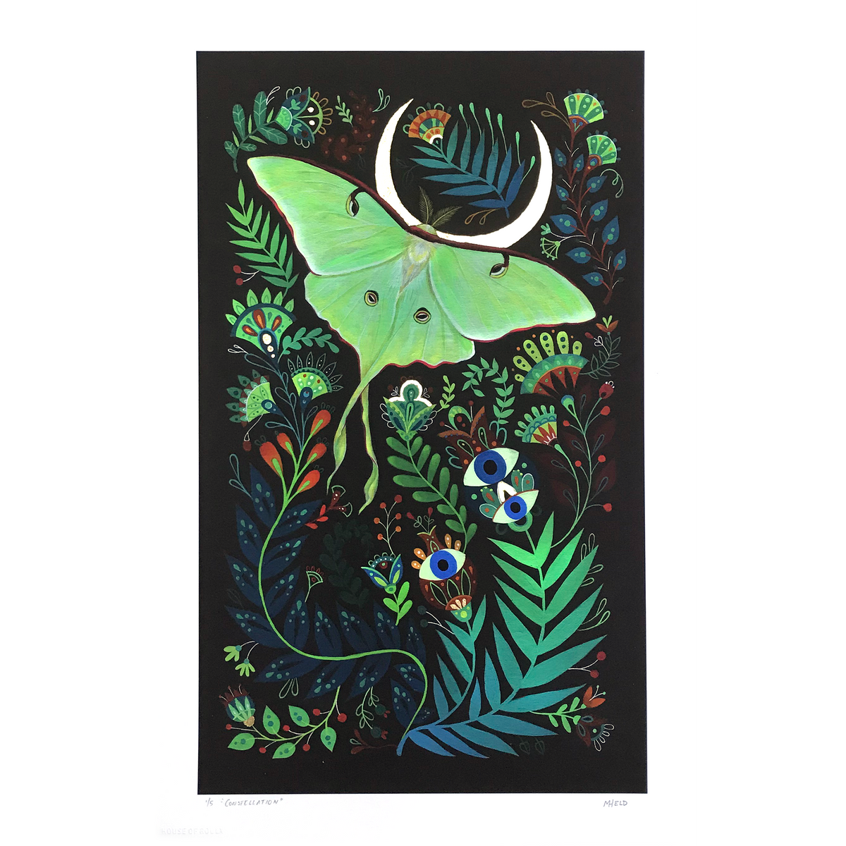 Maryann Held &quot;Constellation&quot; - Hand-Embellished Edition of 5 - 11 x 17&quot;