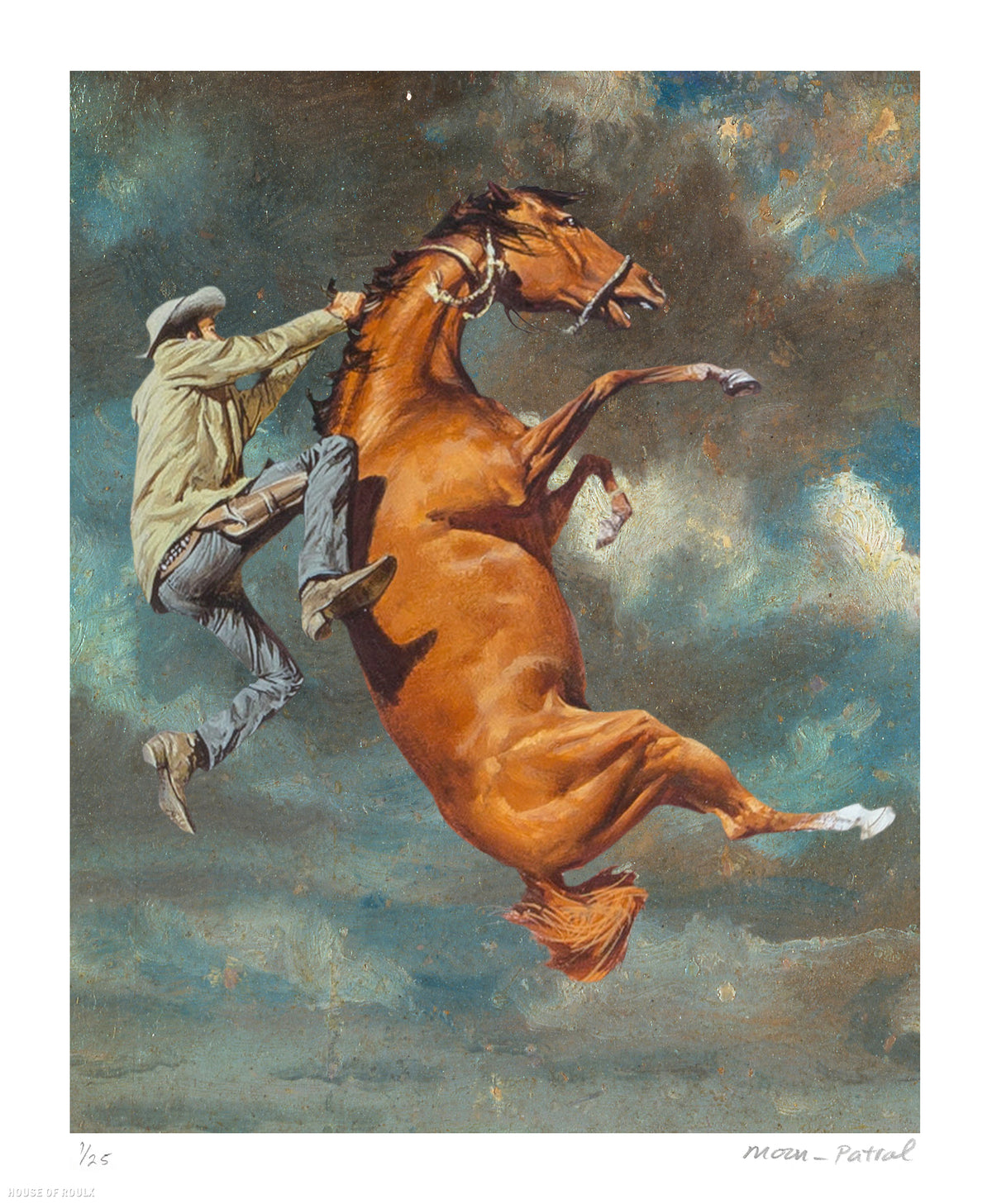 Moon Patrol &quot;Falling Cowboy&quot; - Archival Print, Limited Edition of 25 - 14 x 17&quot;