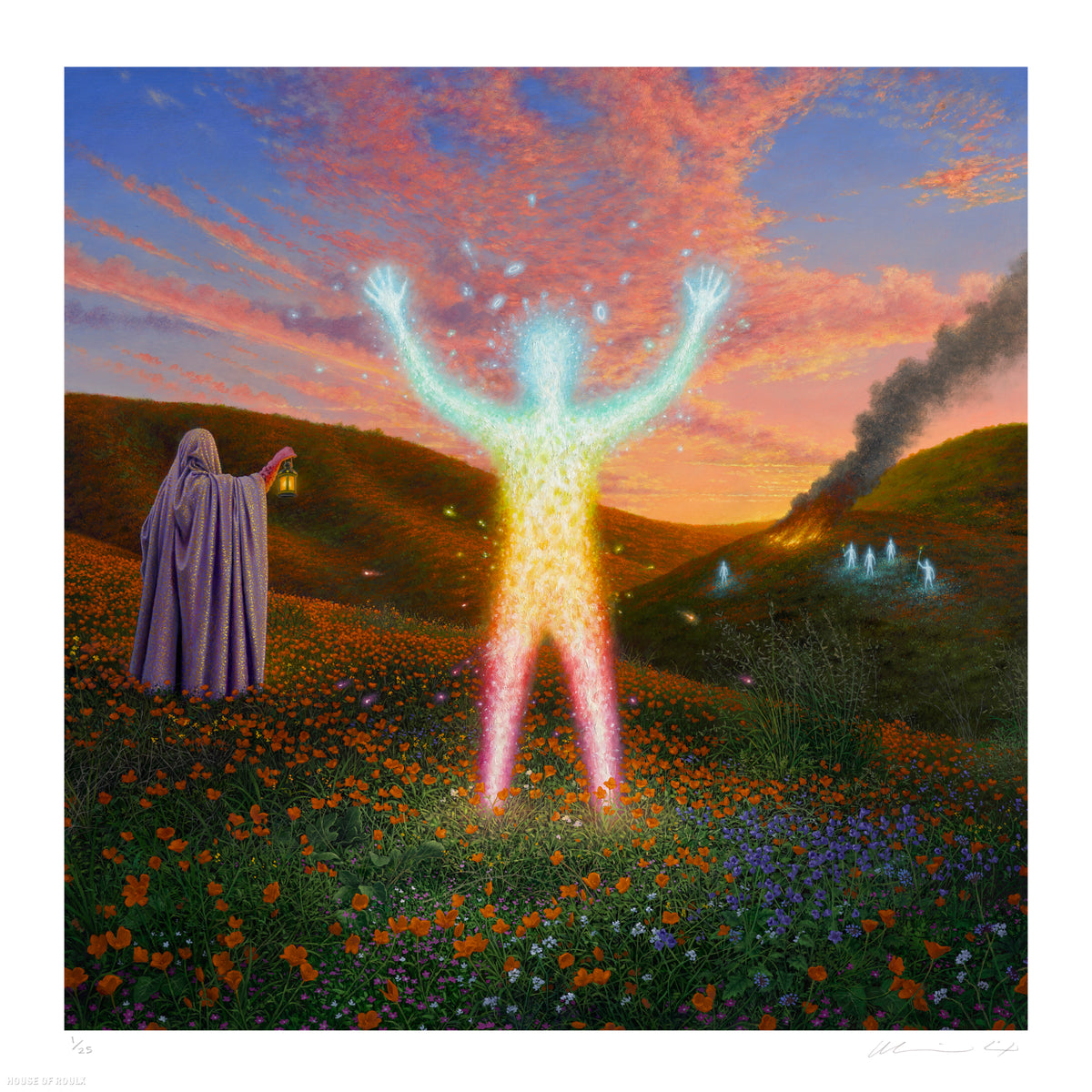 Adrian Cox &quot;Penitent Spirit&#39;s Search for a Space Between Heaven and Earth Part V&quot; - Archival Print, Limited Edition of 25 - 17 x 17&quot;