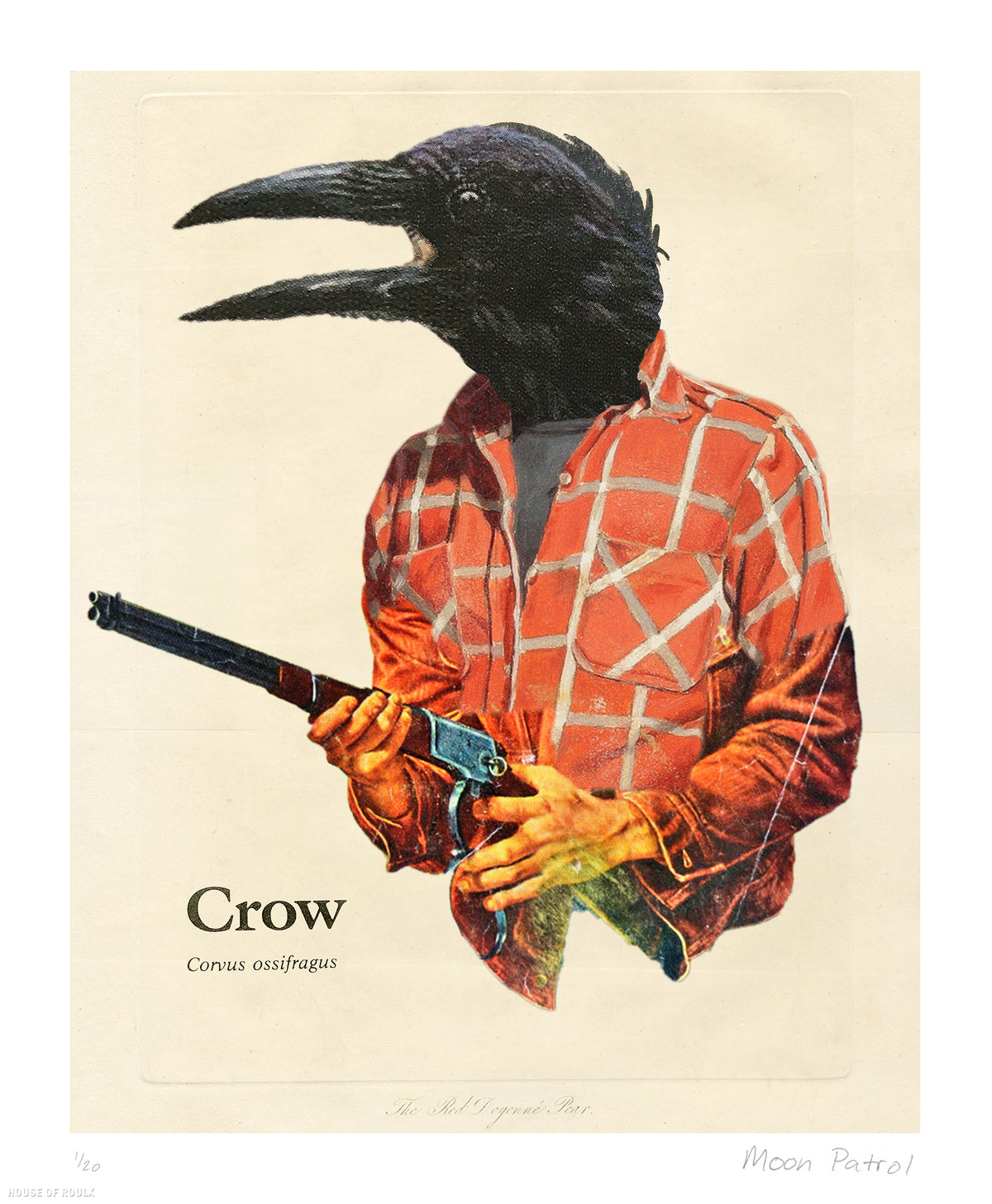 Moon Patrol &quot;Crow&quot; - Archival Print, Limited Edition of 20 - 14 x 17&quot;