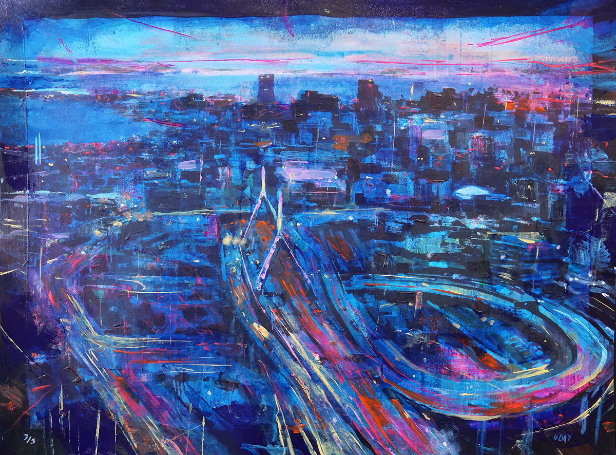 Adam J. O&#39;Day &quot;Zakim&quot; - Hand-Embellished Archival Print, Edition of 5 - 18 x 24&quot;