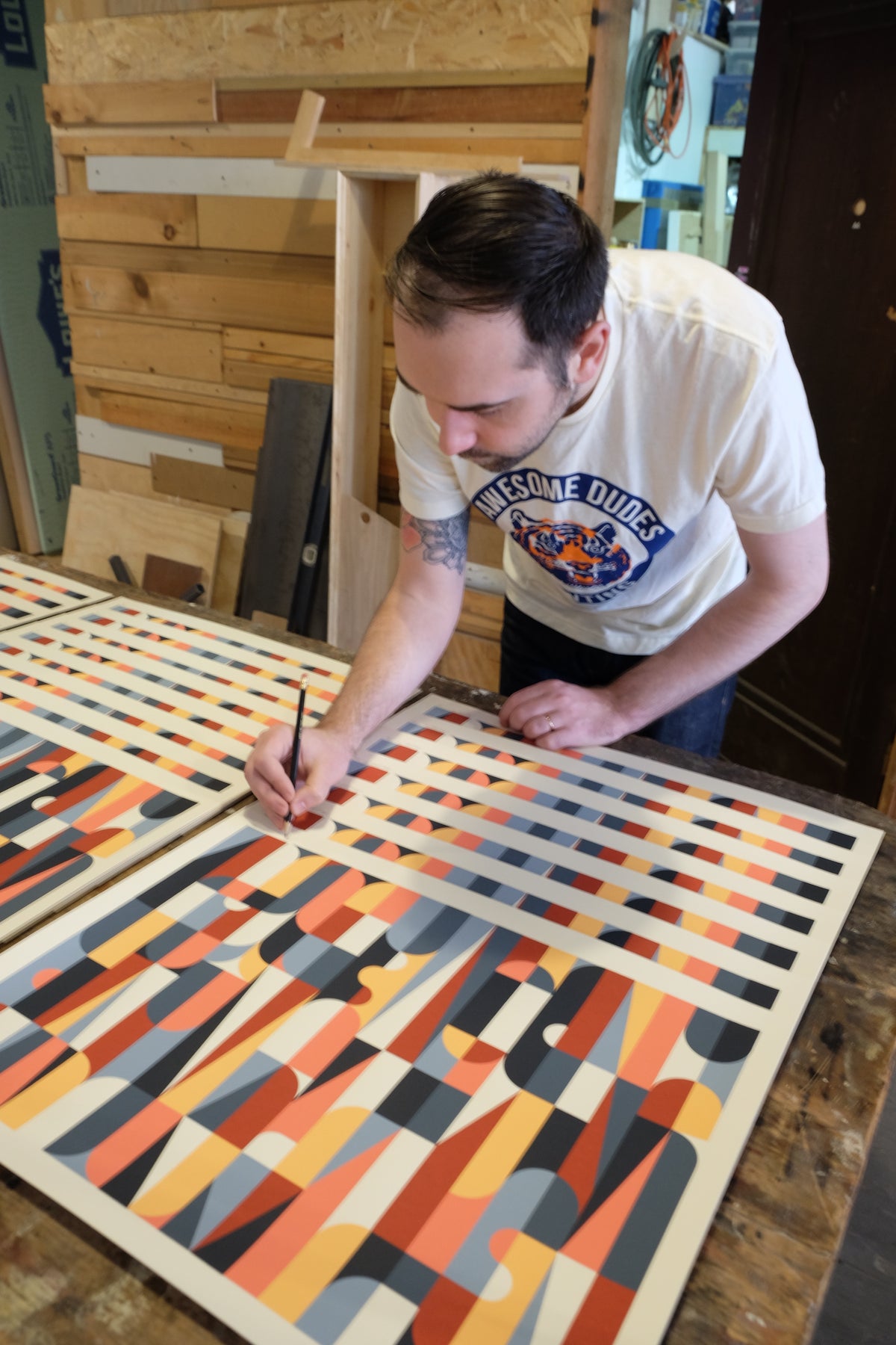 Scott Albrecht &quot;Collective Individual (Colorway C)&quot; - 6 Color Screen Print, Edition of 15 - 18 x 24&quot;