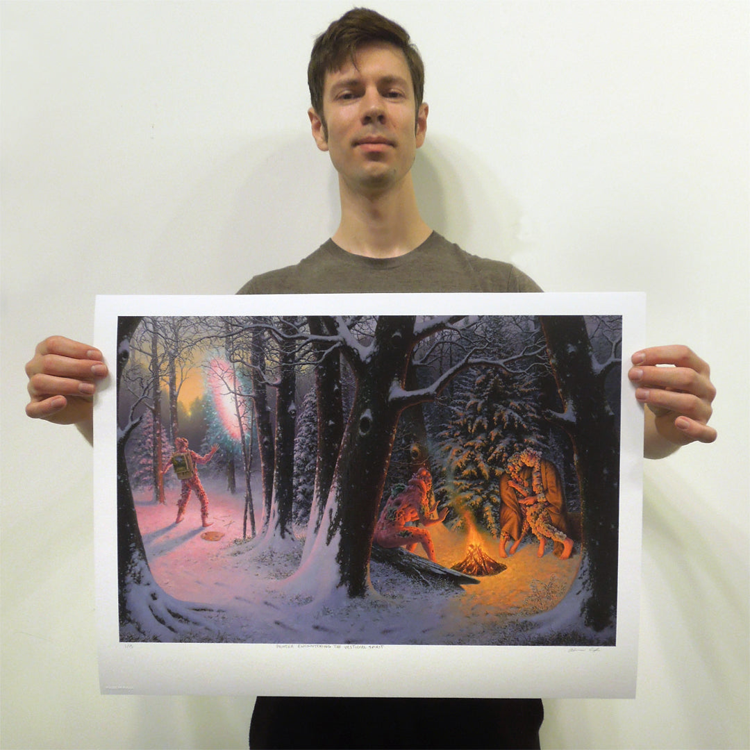 Adrian Cox &quot;Painter Encountering the Vestigial Spirit&quot; - Archival Print, Limited Edition of 15 - 18 x 24&quot;