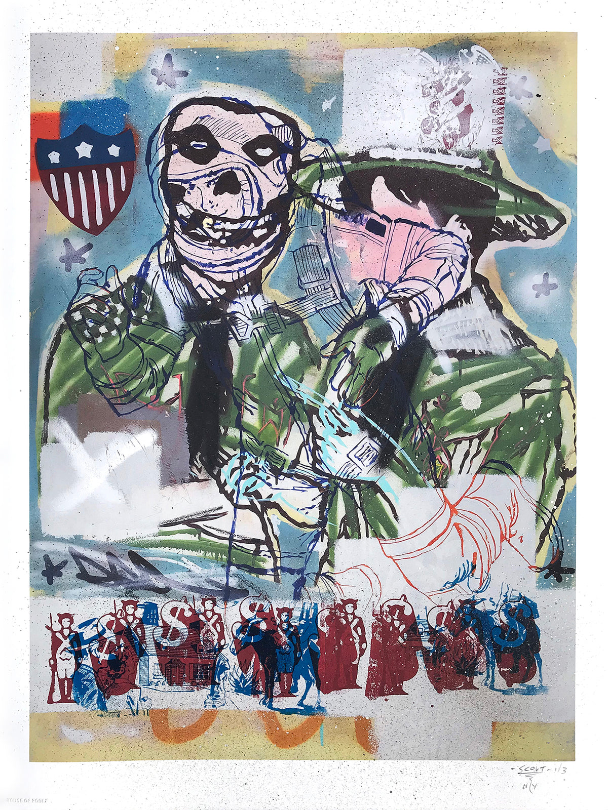 Scout &quot;And You Will Know Us By The Trail Of Dead&quot; - Hand-Embellished Variant, 1 of 3 - 18 x 24&quot;