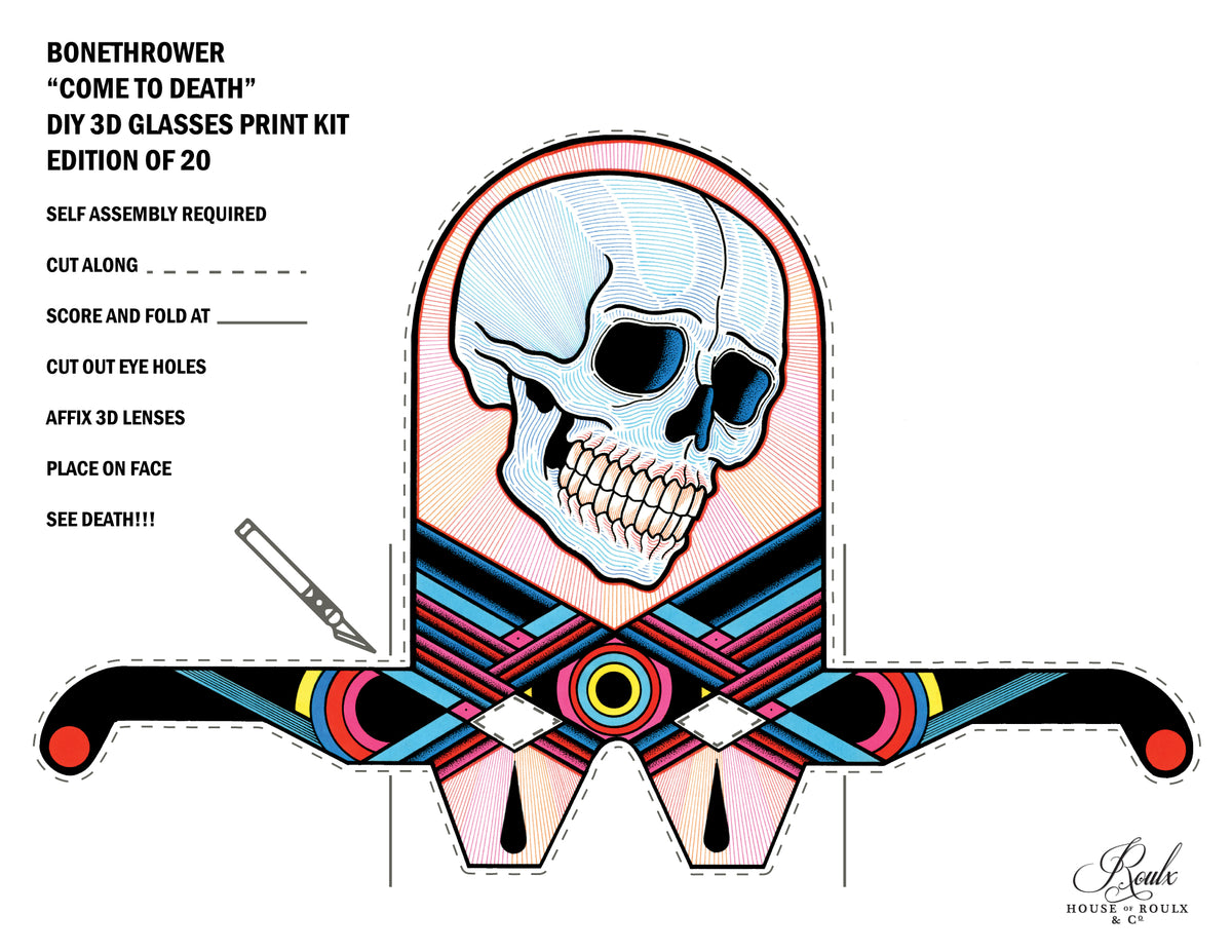 Bonethrower &quot;Come to Death&quot; - DIY 3D Glasses Print Bundle - 2 x 18 x 24&quot;