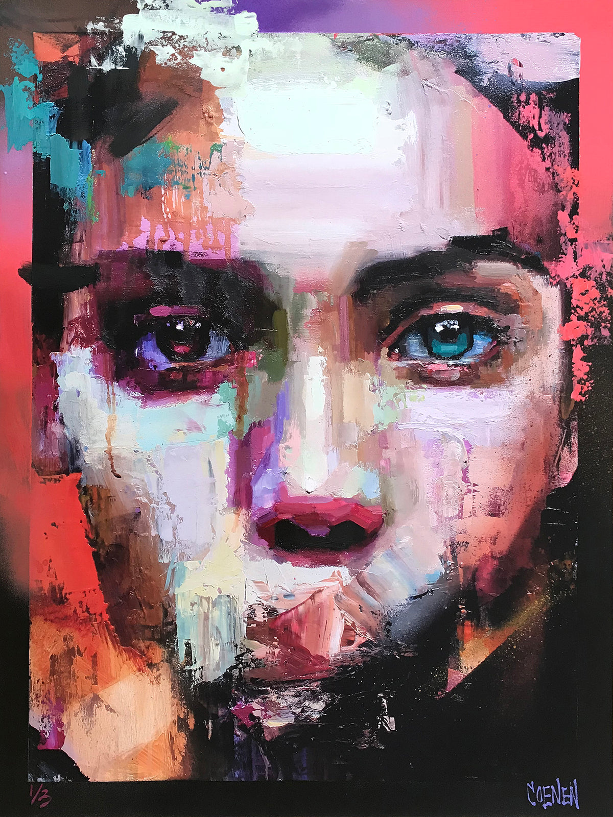 Danielle Coenen &quot;Division&quot; - Hand-Embellished Variant, #1/3 - 18 x 24&quot;