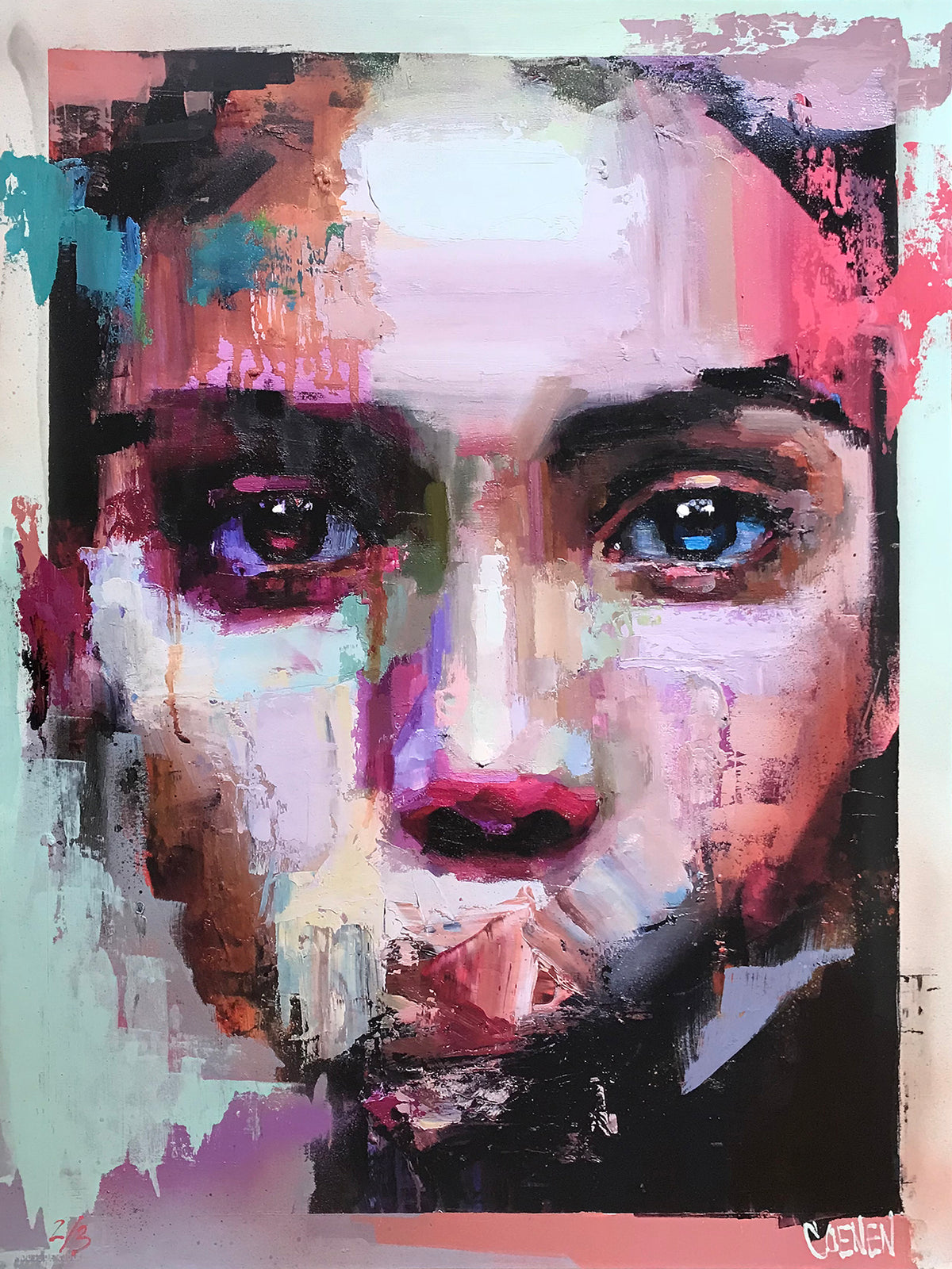 Danielle Coenen &quot;Division&quot; - Hand-Embellished Variant, #2/3 - 18 x 24&quot;