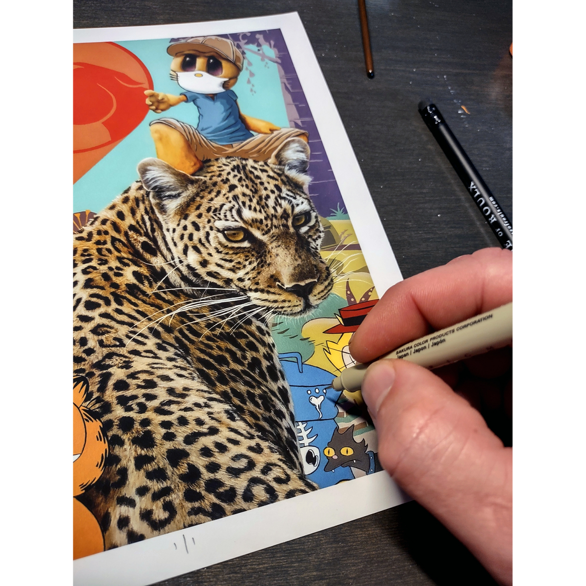 3rd Version &quot;You Cat Do It&quot; - Hand-Embellished Edition of 2 - 8 x 10&quot;