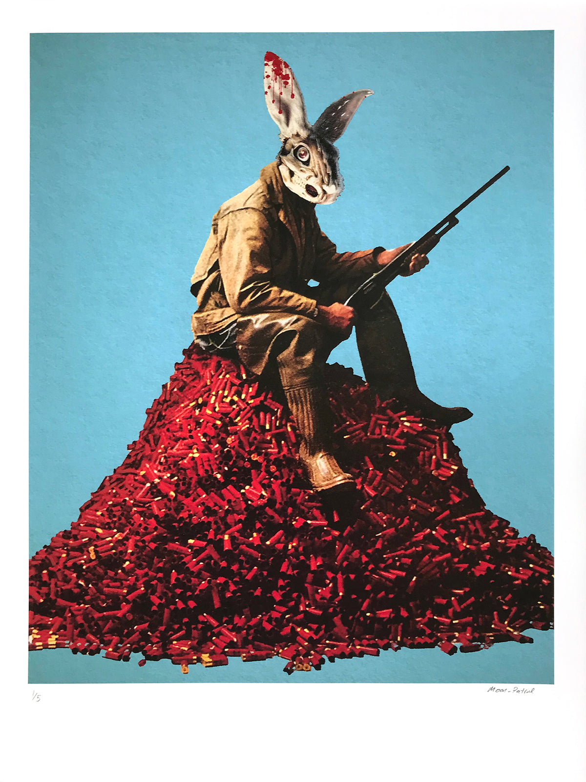 Moon Patrol &quot;Duck Season&quot; - Hand-Embellished Variant, 1 of 5 - 18 x 24&quot;