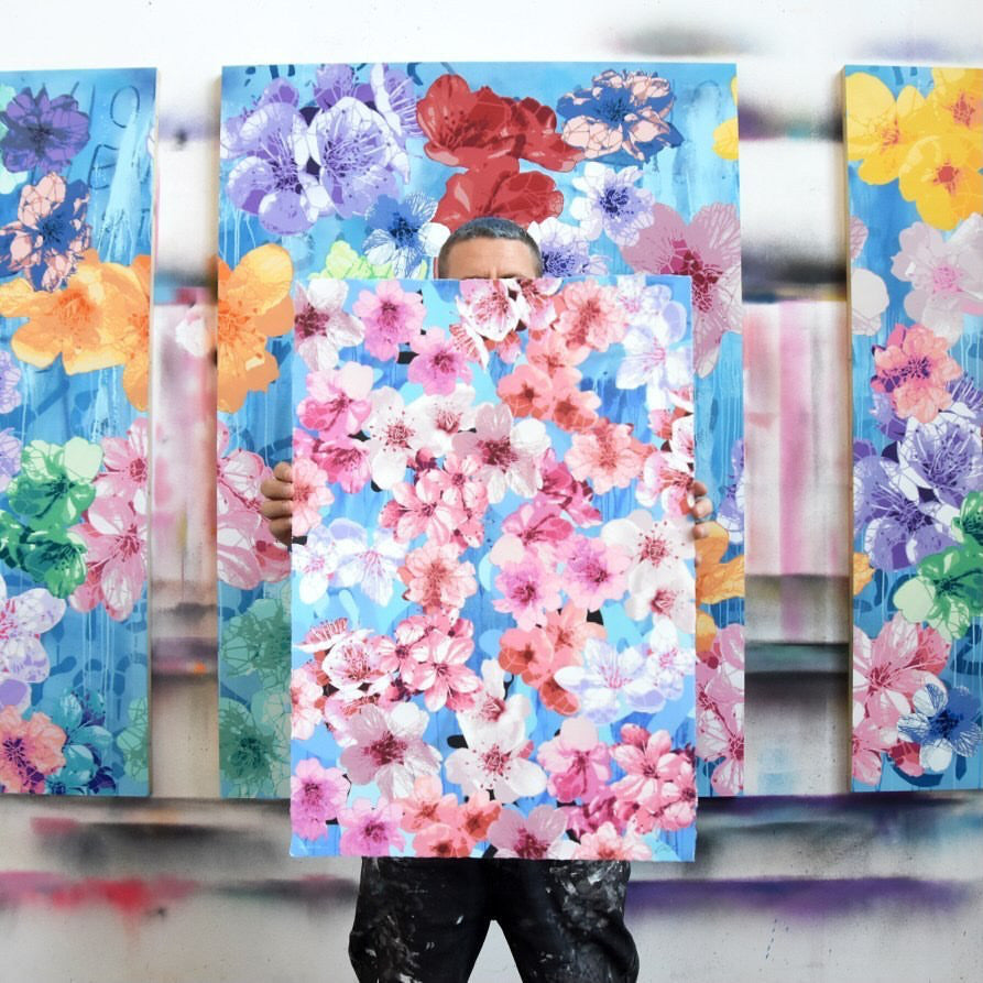 Campbell La Pun &quot;Sakura Manka&quot; - Hand-Embellished Edition of 5 - 17.5 x 25.5&quot;