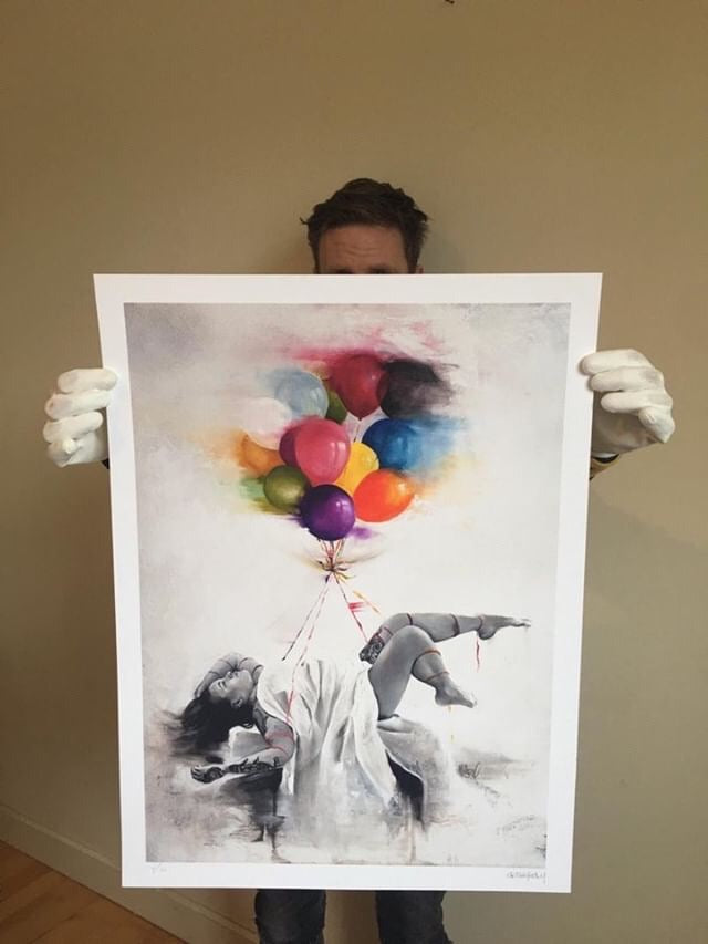 Mr. Everybody &quot;Pause&quot; - Hand-Embellished Edition of 10 - 18 x 24&quot;