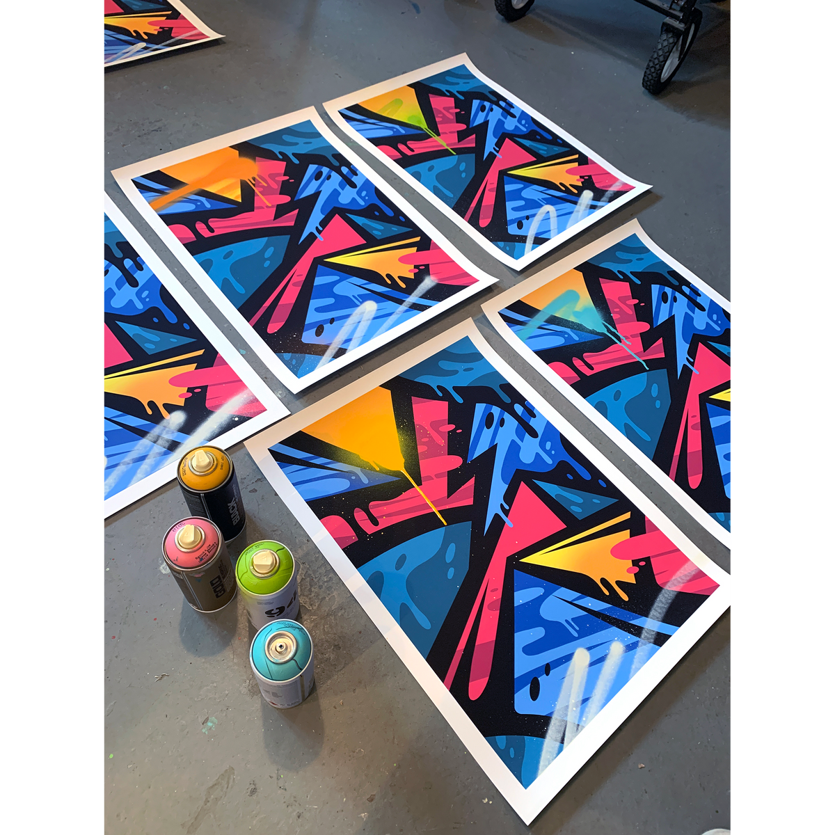 Matt Corrado &quot;Breakout (Blue)&quot; - Hand-Embellished Edition of 5 - 18 x 24&quot;
