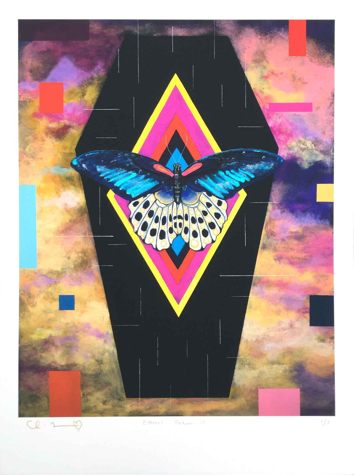 Colin Frangicetto &quot;Eternal Return II&quot; - Hand-Embellished Unique Print - 18 x 24&quot;