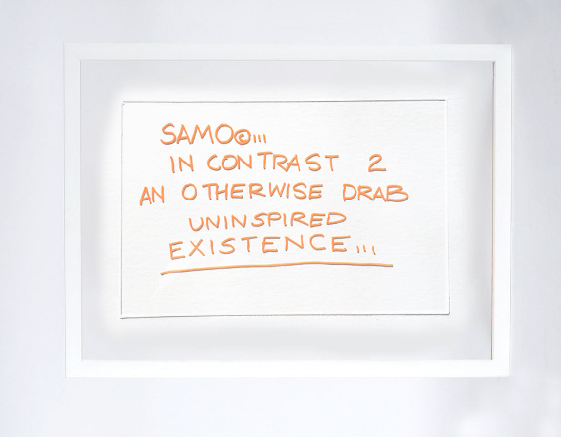 Al Diaz &quot;SAMO©…&quot; - Original Ink on Plexiglass in Frame - 16 x 22 x 1&quot;