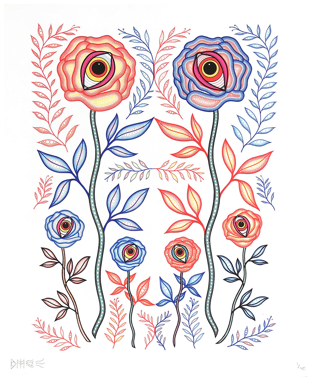 Bonethrower - &quot;Eye Roses&quot; - Archival Print, Limited Edition of 40 - 14 x 17&quot;