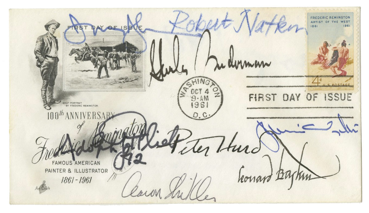 Jasper Johns, Georgia O&#39;Keeffe &amp; 7 Other Icons - Signed First Day Cover - 1961