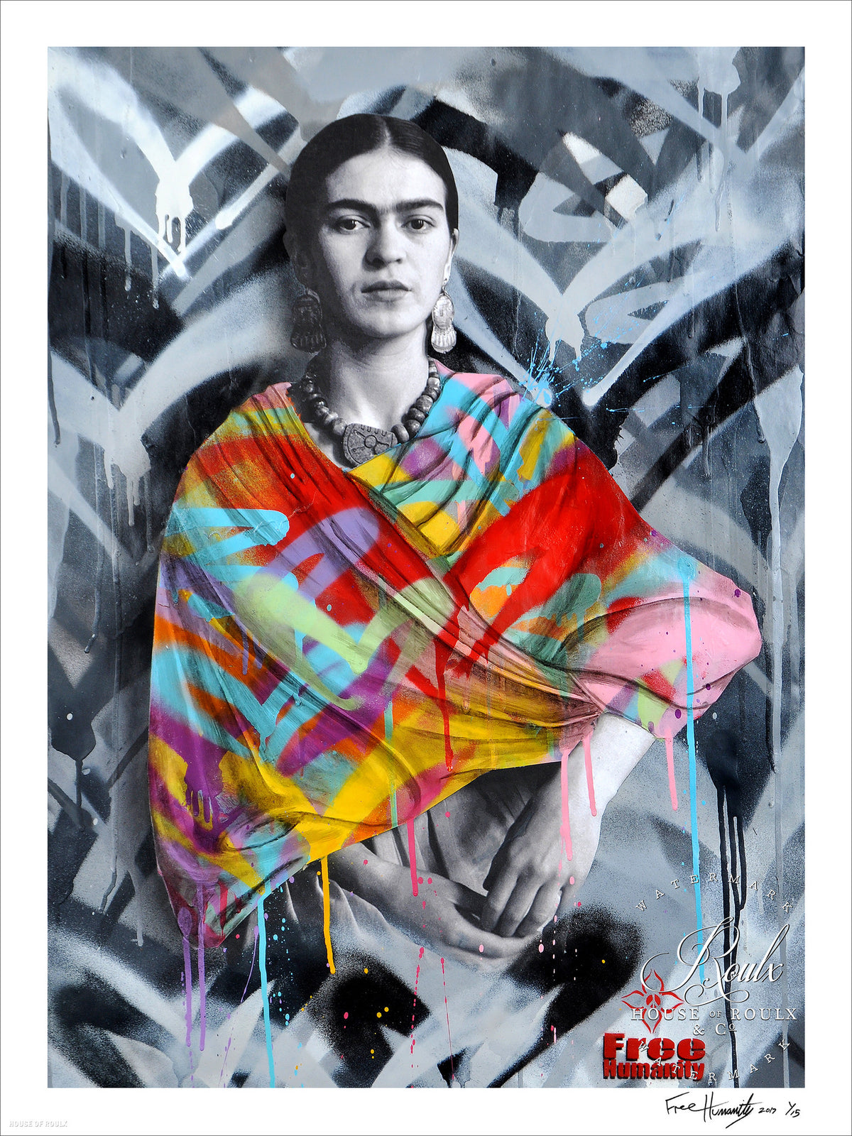 FREE HUMANITY &quot;Frida Kahlo&quot; - Limited Edition, Archival Print - 18 x 24&quot;