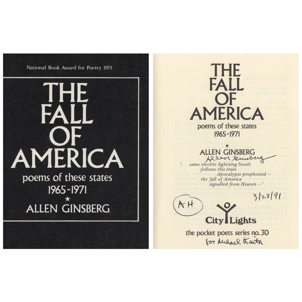 Allen Ginsberg - Signed &quot;The Fall of America&quot;