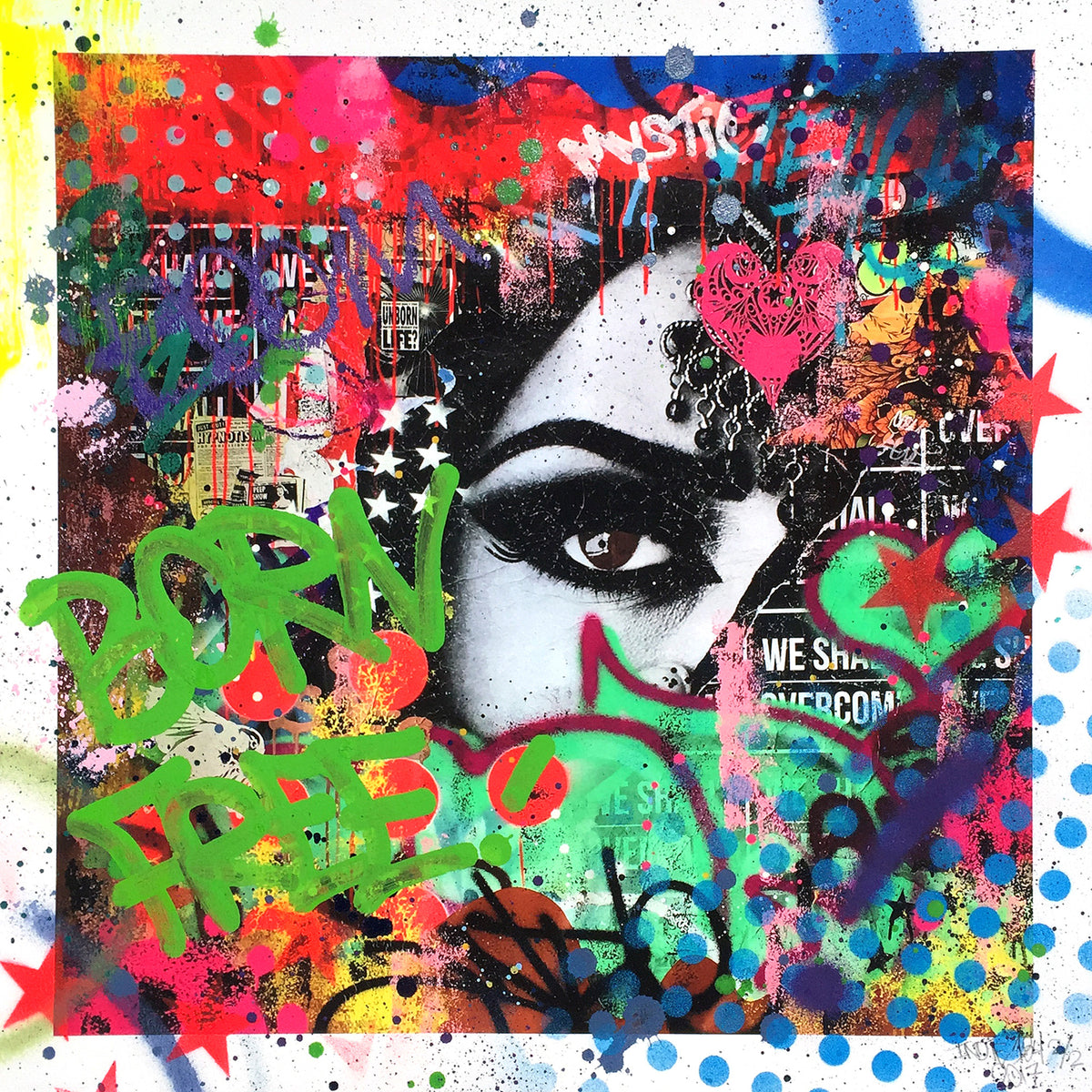 Indie 184 &quot;Fatima&quot; - Hand-Embellished Edition of 2 - 18 x 18&quot;